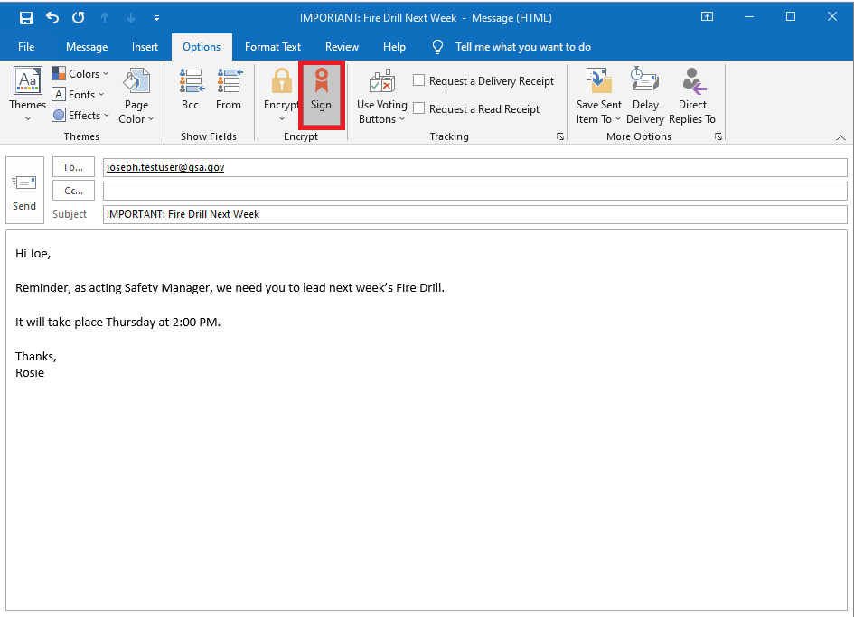 How to send a secure email in Outlook