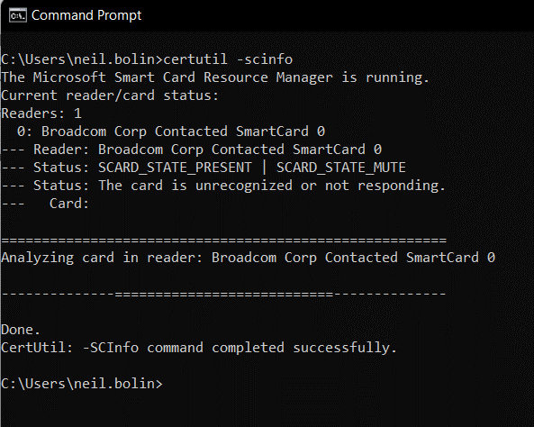 A screenshot of a command prompt window that includes the word done near the bottom of the window.
