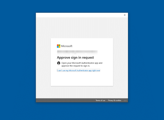 Figure 16: Microsoft Authenticator Request