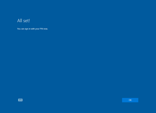 Figure 18: Windows PIN Completion