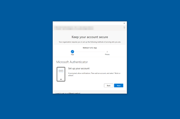 Figure 37: Microsoft Authenticator for Android Account Setup