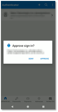 Figure 41: Microsoft Authenticator for Android Push Notification
